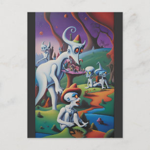 Please Don't Eat the Art, Man - Ken Gage Art Postcard