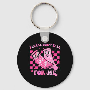 Please Don't Fall For Me Rn Pct Cna Nurse Valentin Keychain