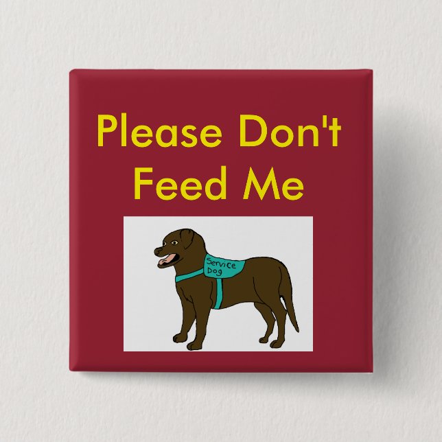 Please Dont Feed Me SD Pinback Button (Front)