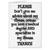 Please Don't Give Advice (Front)