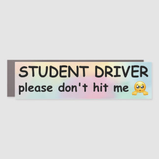 "Please Don't Hit Me" Student Driver Bumper Magnet