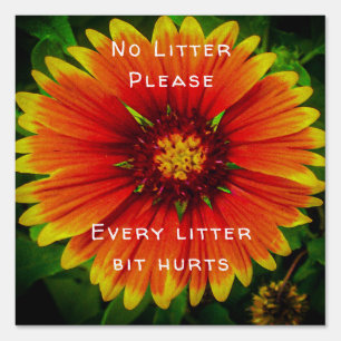 "Please Don't Pick the Flowers"  Sign