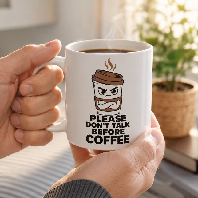 Please Don't Talk Before Coffee Introvert Mug (Creator Uploaded)