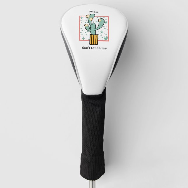 Please don't touch me golf head cover (Front)