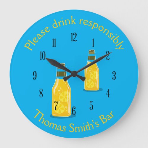 Please Drink Responsibly Customizable Large Clock