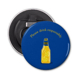 Please Drink Responsibly Open Home Classic Round Bottle Opener