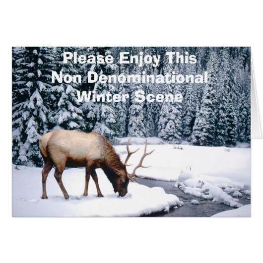 Please Enjoy This Non Denominational Winter Scene Cards (Front Horizontal)