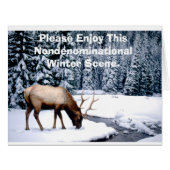 Please Enjoy This Nondenominational Winter Scene. (Front Horizontal)