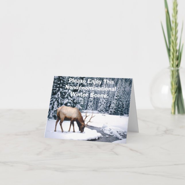Please Enjoy This Nondenominational Winter Scene. Card (Front)