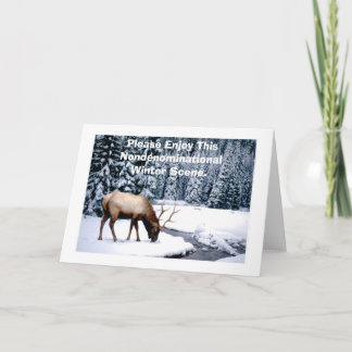 Please Enjoy This Nondenominational Winter Scene. Holiday Card
