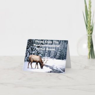 Please Enjoy This Nondenominational Winter Scene. Holiday Card