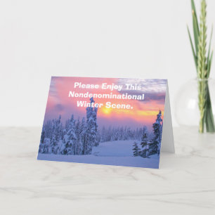 Please Enjoy This Nondenominational Winter Scene. Holiday Card