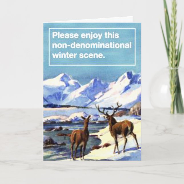 Please Enjoy This Nondenominational Winter Scene.  Holiday Card (Front)