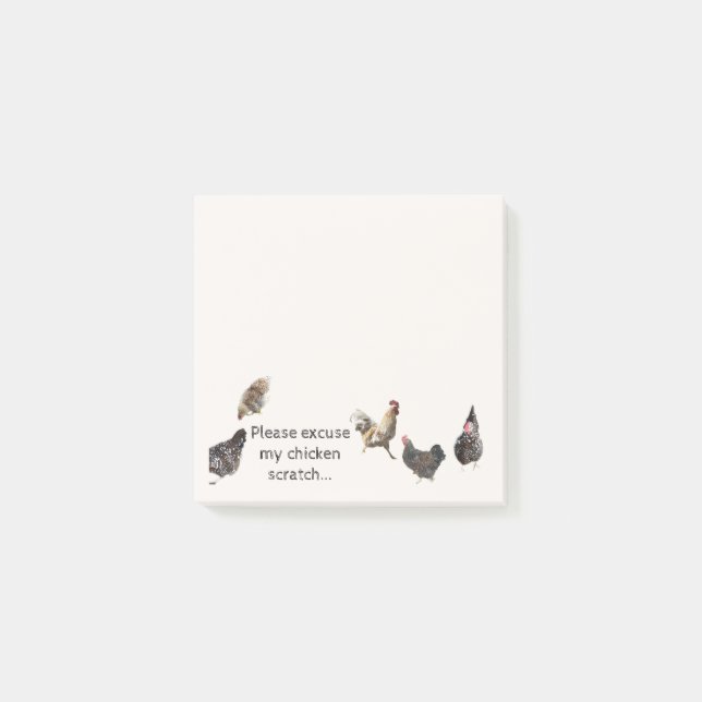 Please Excuse My Chicken Scratch Post-it Notes (Front)