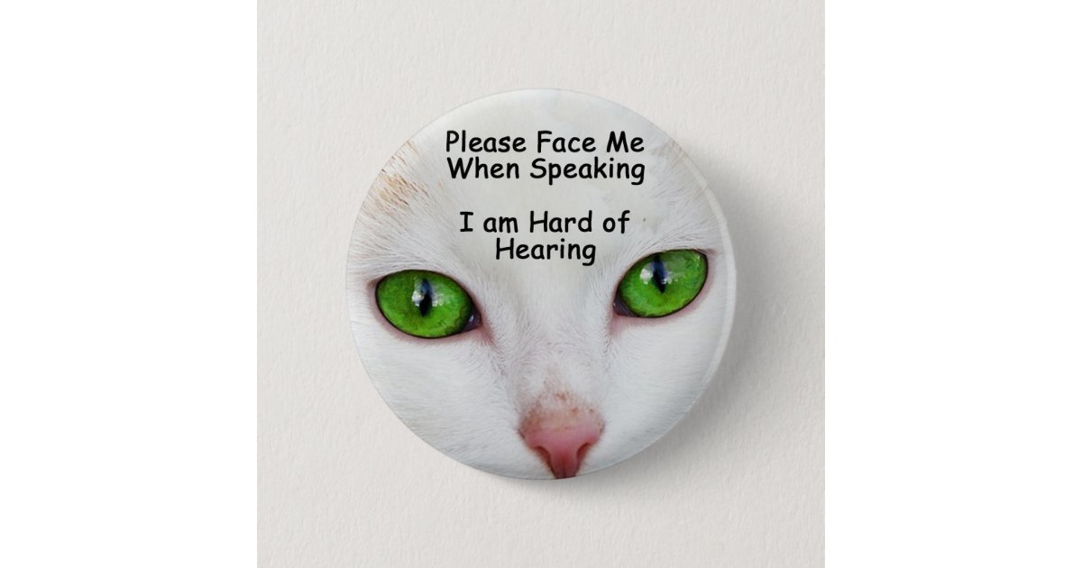 Please Face Me Button Cat Eyes Zazzle Com
