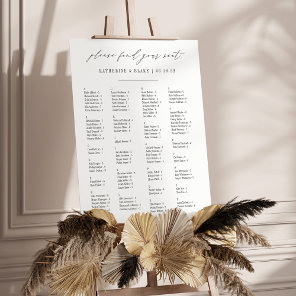 Please Find Your Seat | Alphabetical Seating Chart Foam Board