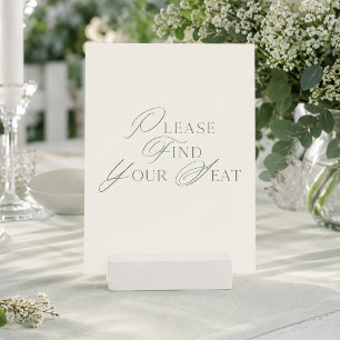 Please Find Your Seat Wedding Seating Card