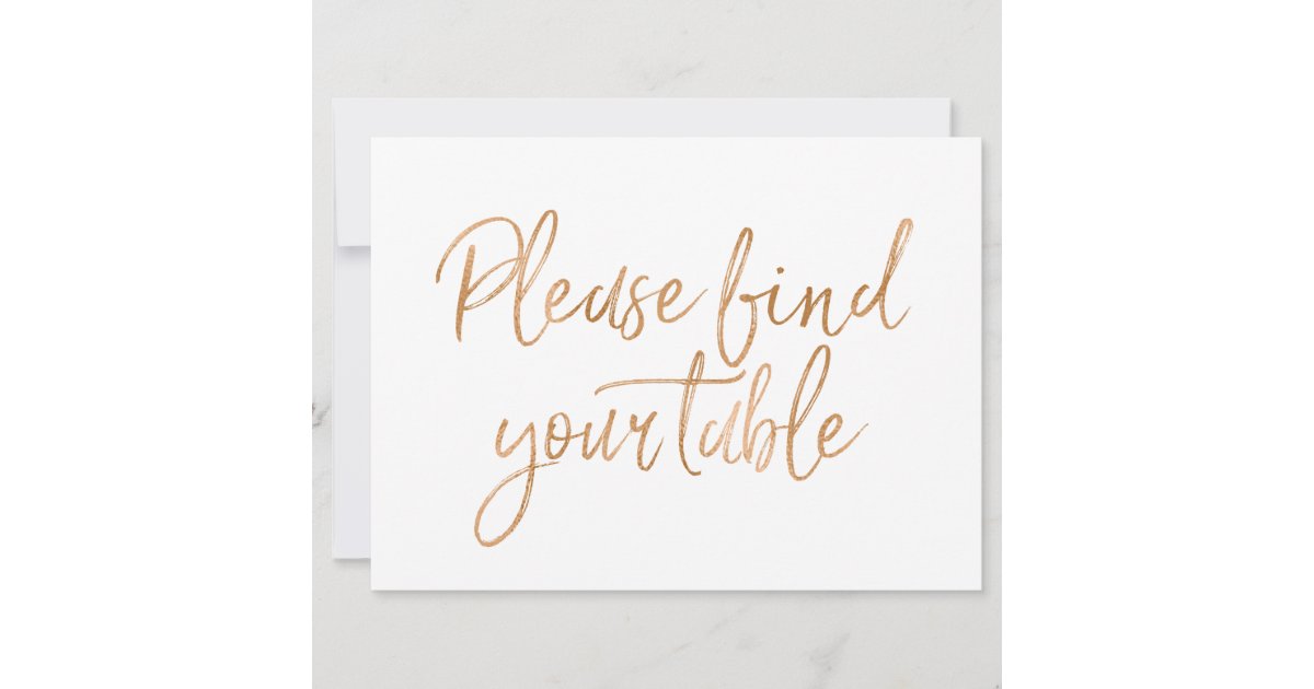 Please Find Your Table