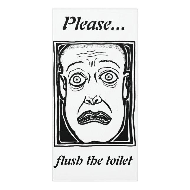 Please Flush wall sign by ParanormalPrints (Classic Front Vert)