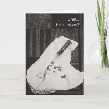 Please Forgive Me Greeting Card by busycrowstudio at Zazzle