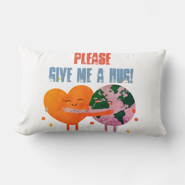 Please give me a hug! toddler t-shirt lumbar pillow (Front)