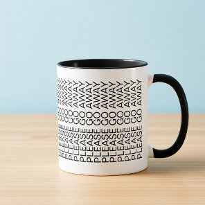 Please Go Away Hidden Message Introvert Coffee Mug