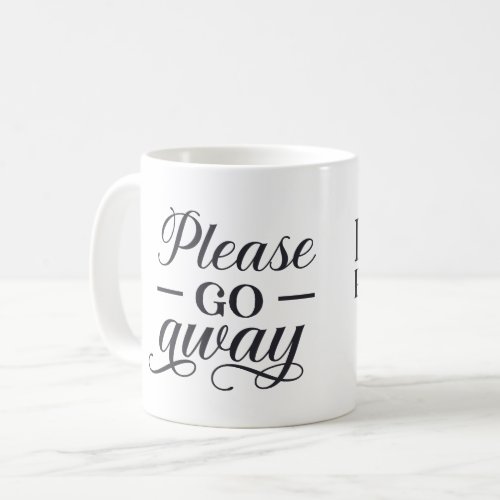 Please Go Away Reading A Book Coffee Mug