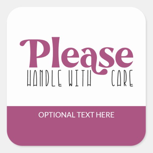 Please Handle with Care Custom Mailing Sticker