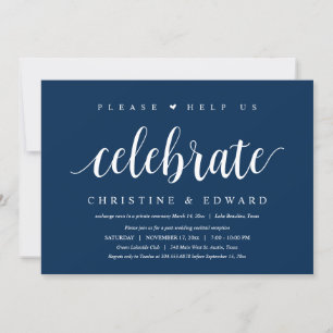Please help us celebrate, Post Wedding Elopement Invitation
