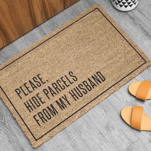 Please Hide Parcels From My Husband Doormat