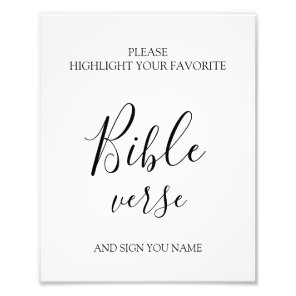 Please Highlight Your Favorite Bible Verse Sign