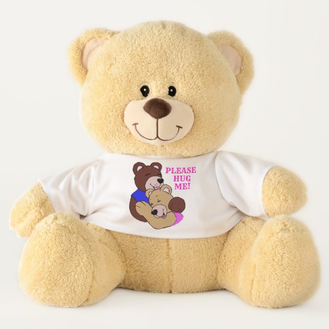 Please Hug Me Cuddly Teddy Bear (Front)