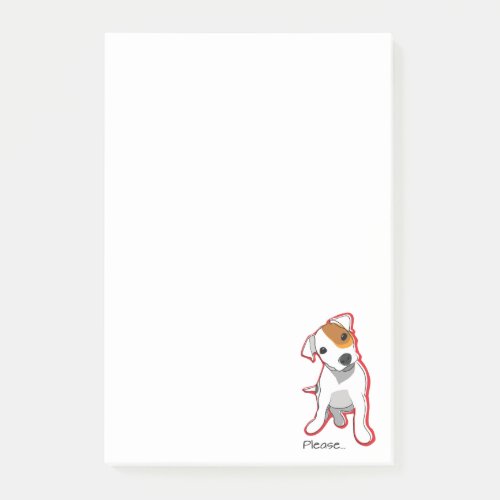 Please Jack Russell Terrier Postit Notes