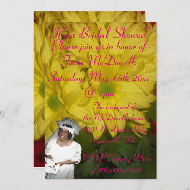 please join us bridal shower invitation (Front/Back)