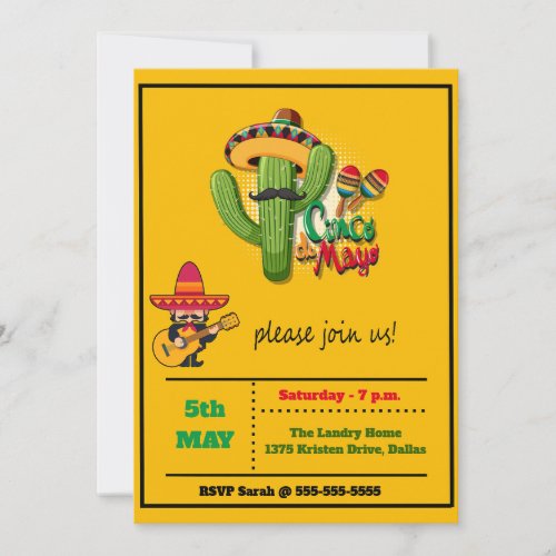 Please Join Us Cinco de Mayo Party Invitation