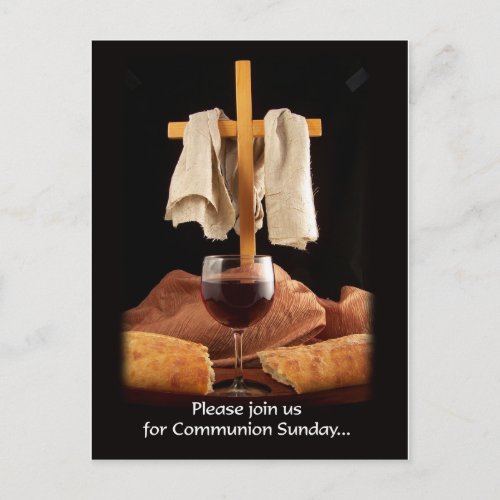 Please Join Us for Communion Sunday postcard