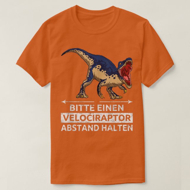 Please keep a Velociraptor distance from Velocirap T-Shirt (Design Front)