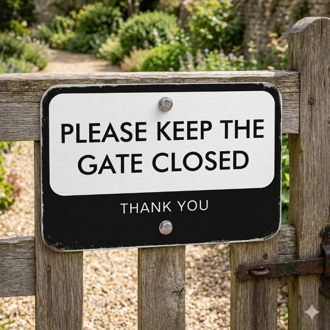 Please Keep Gate Closed Eye Catching Metal Sign (Please Keep Gate Closed Eye Catching Metal Sign)