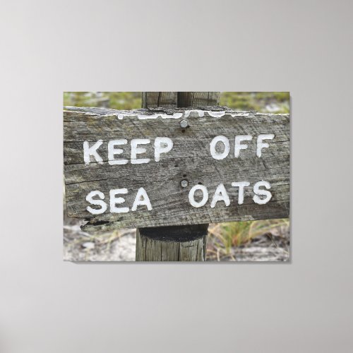 Please Keep Off Sea Oats Sign