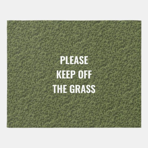 Please Keep Off the Grass Rug _ Funny Fake Lawn
