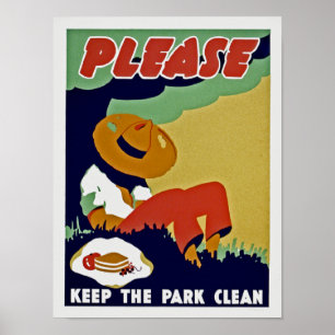 Please Keep The Park Clean Poster