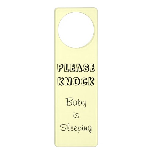 PLEASE KNOCK Baby is Sleeping _Dont Ring Doorbell Door Hanger