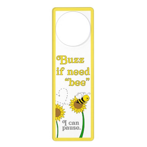 Please Knock _ Buzz if Need Bee Door Hanger