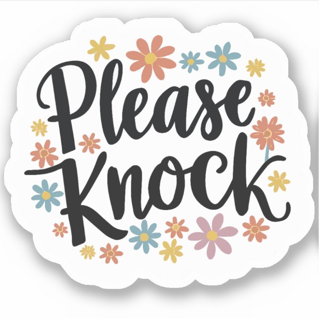 Please Knock Sticker (Front)