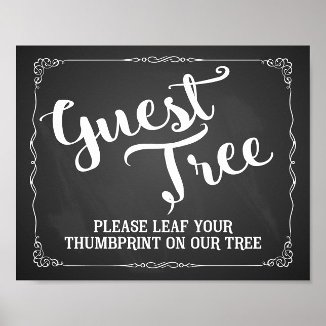 please leaf your thumbprint on our tree guest book (Front)