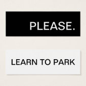 please learn to park (Front & Back)