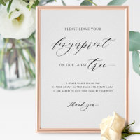 Please Leave your Fingerprint Guest Tree Sign