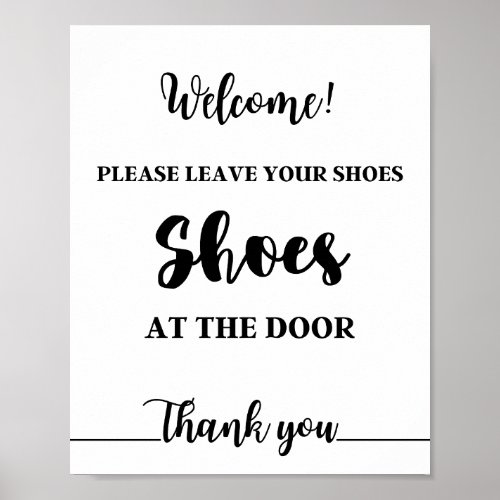 please leave your shoes at the door poster