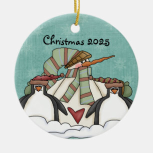 Please Let it Snow  Snowman Keepsake Ornament