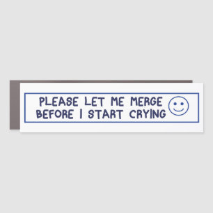 please let me merge before i start crying, Aesthet Car Magnet